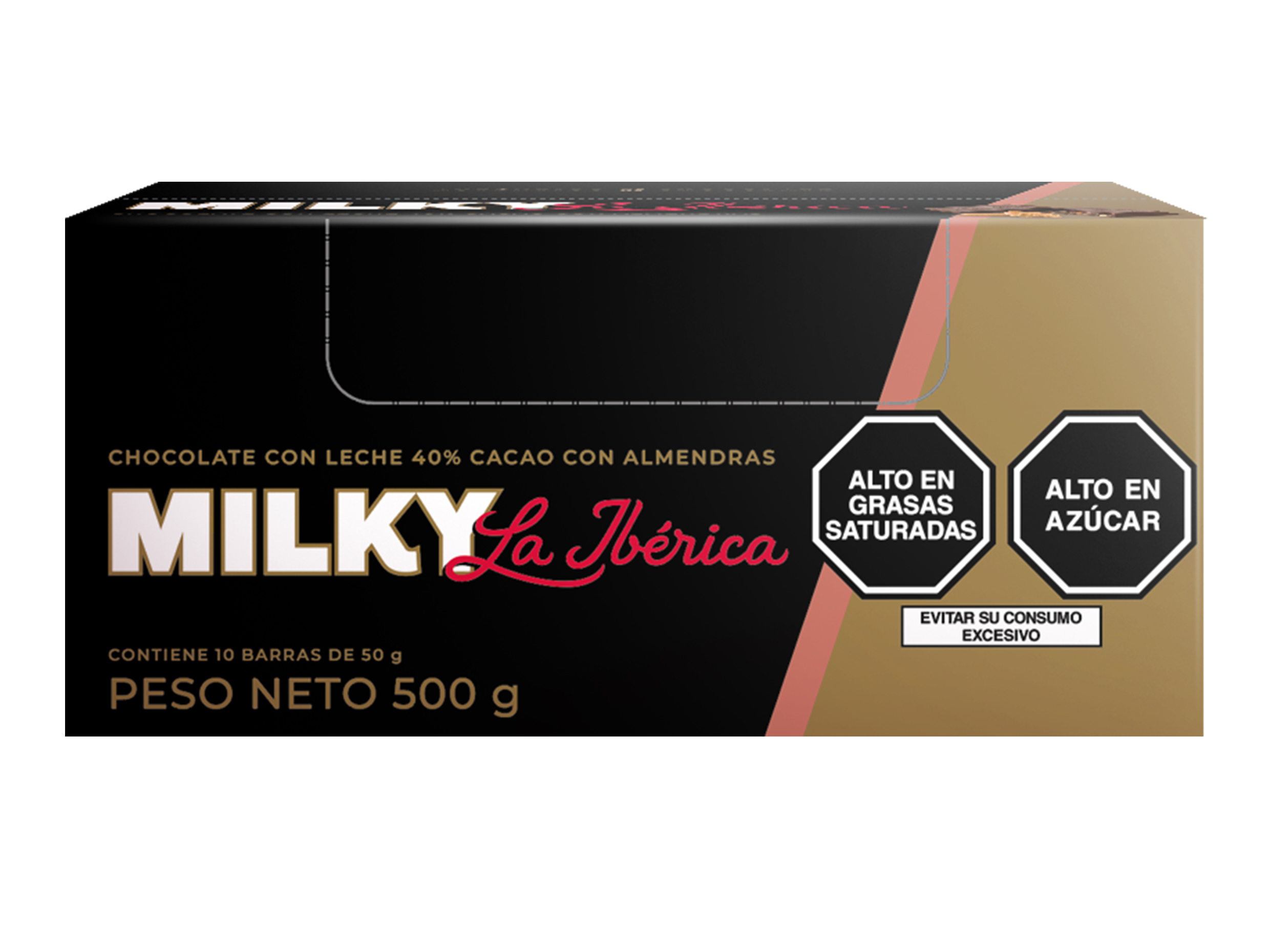 Barra Milky con Almendras 50 g 10 Piezas