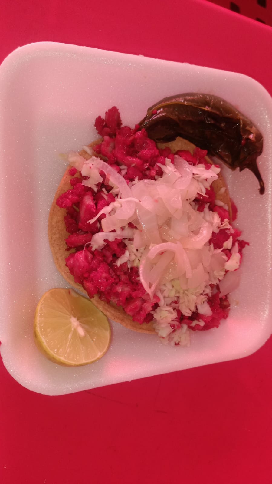 Tostada Con Carne Adobada