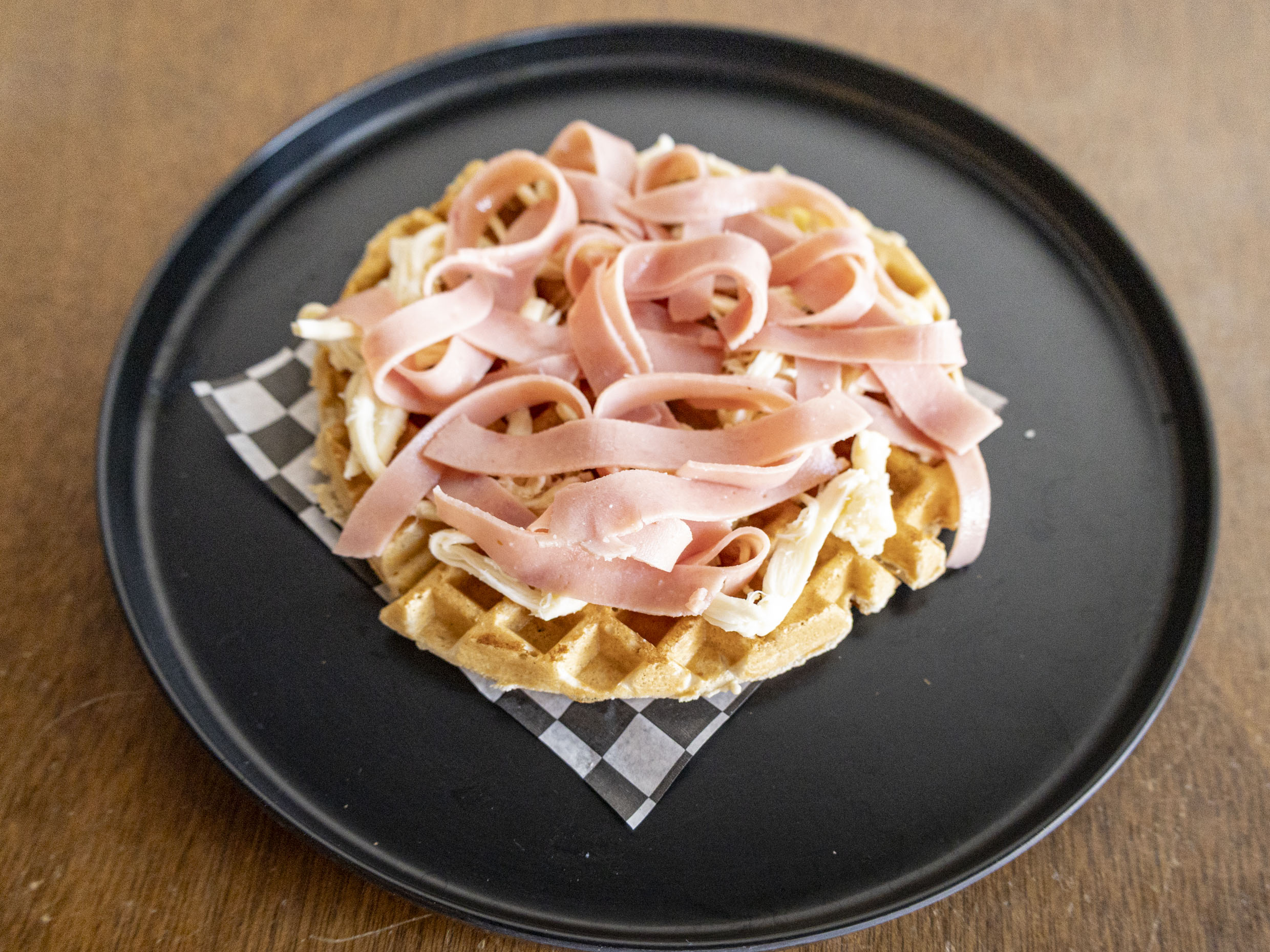 Waffle Jamon/Queso
