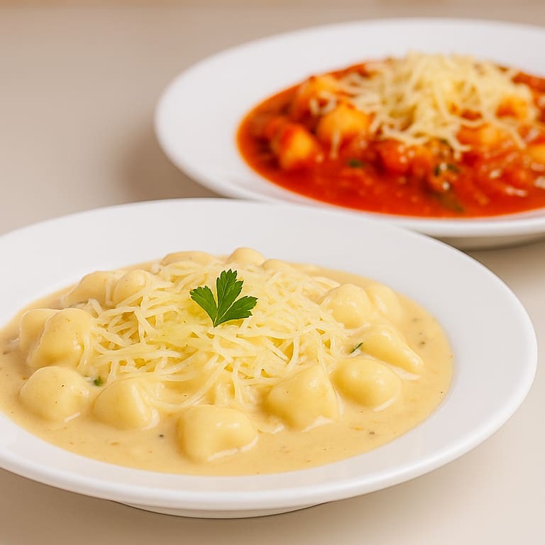 Pediu um nhoque, ganhou outro da sua escolha grátis! Combo econômico para duas pessoas.