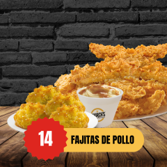 14 Fajitas de Pollo