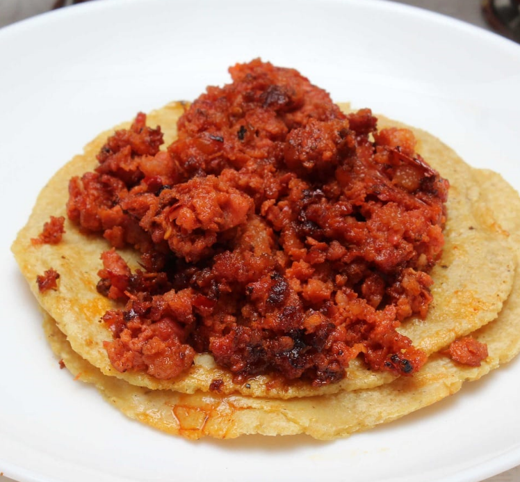 Taco Chorizo de Yecapixtla