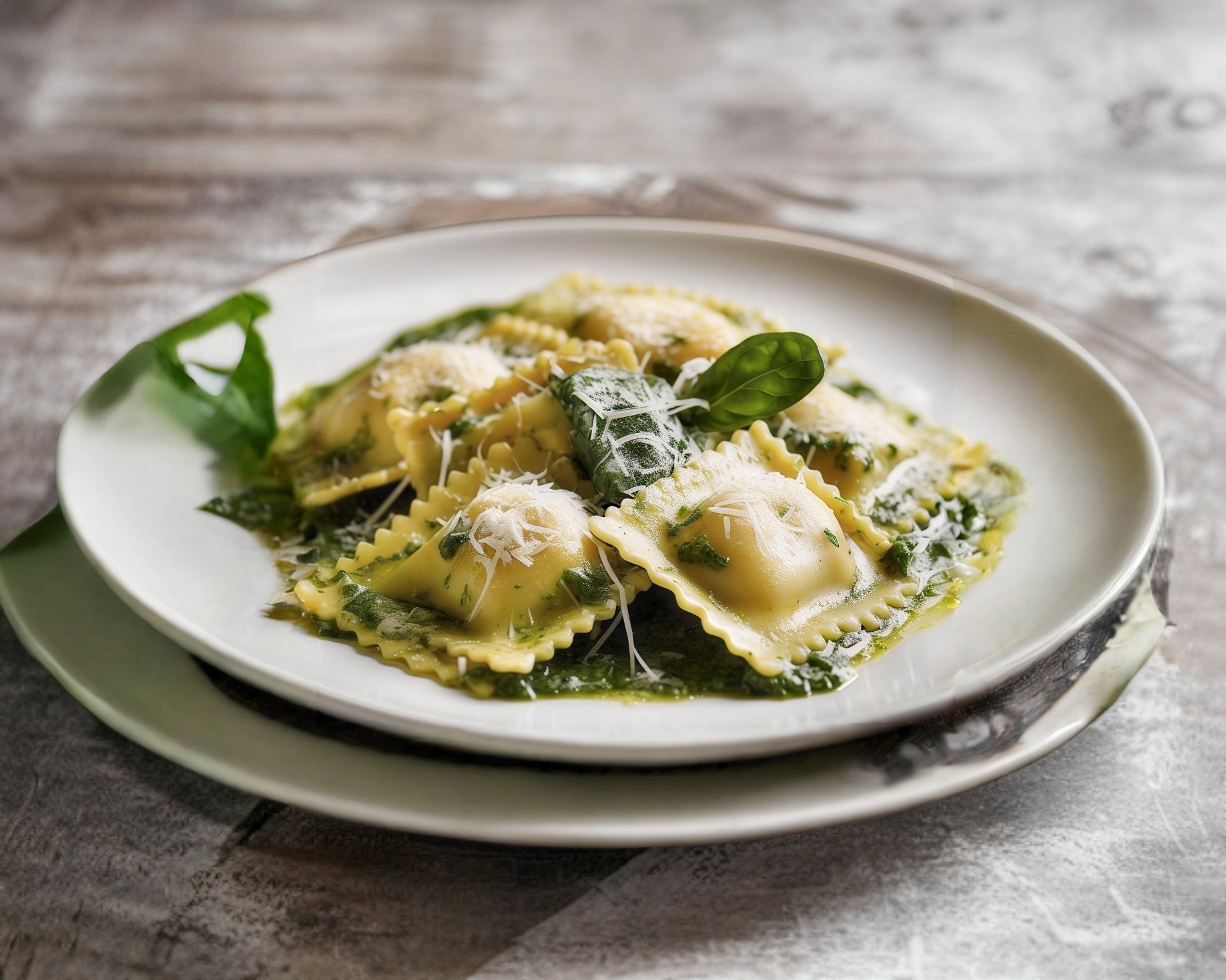 Ravioli Queso y Espinaca