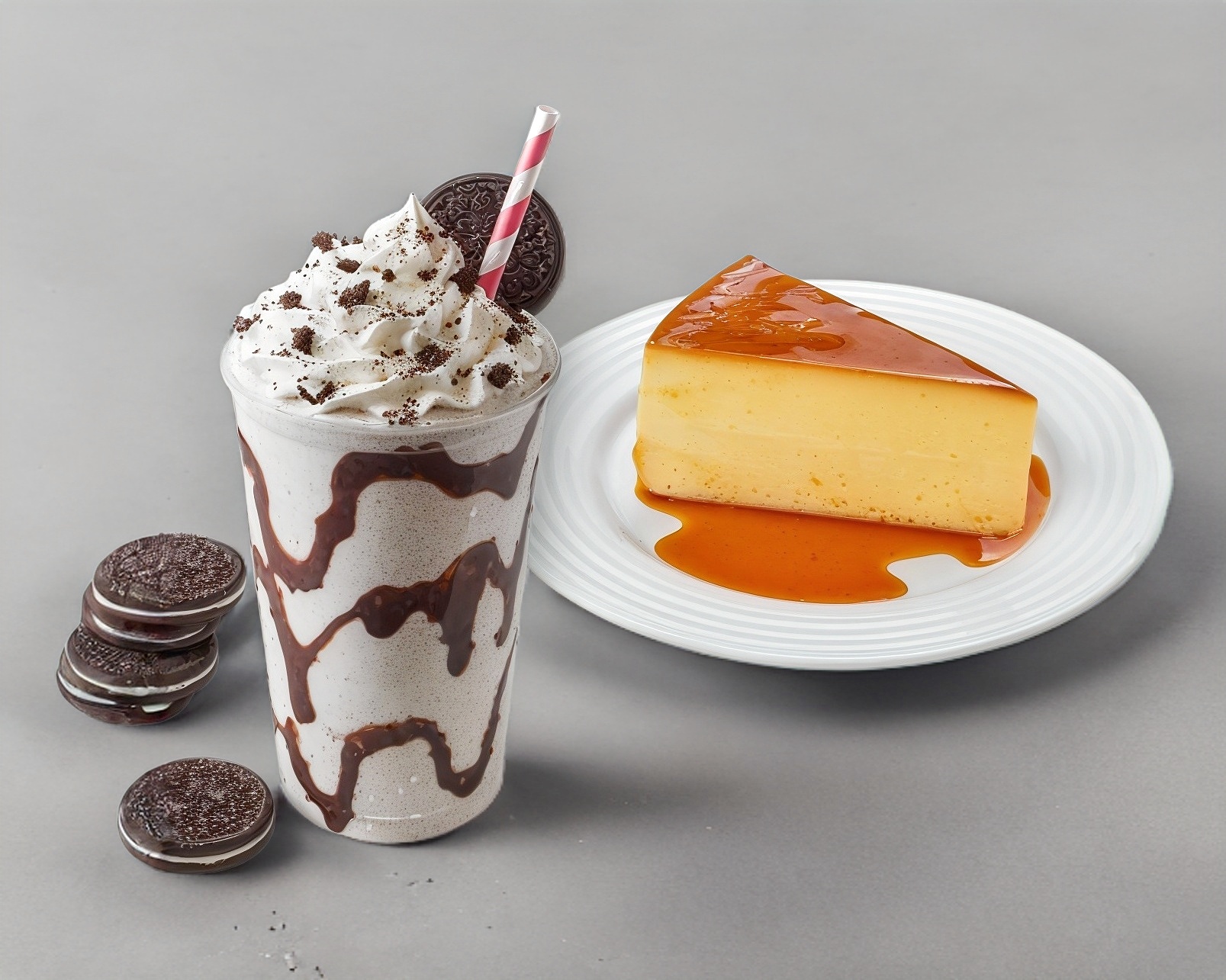 Combo Frape de OREO + Flan Napolitano