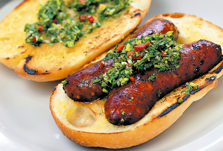 Choripan con Queso