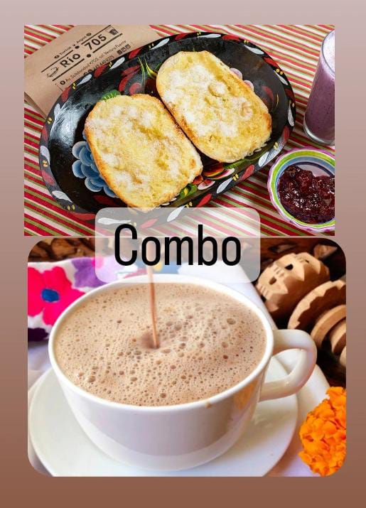 Combo Molletes Dulces+Chocolate