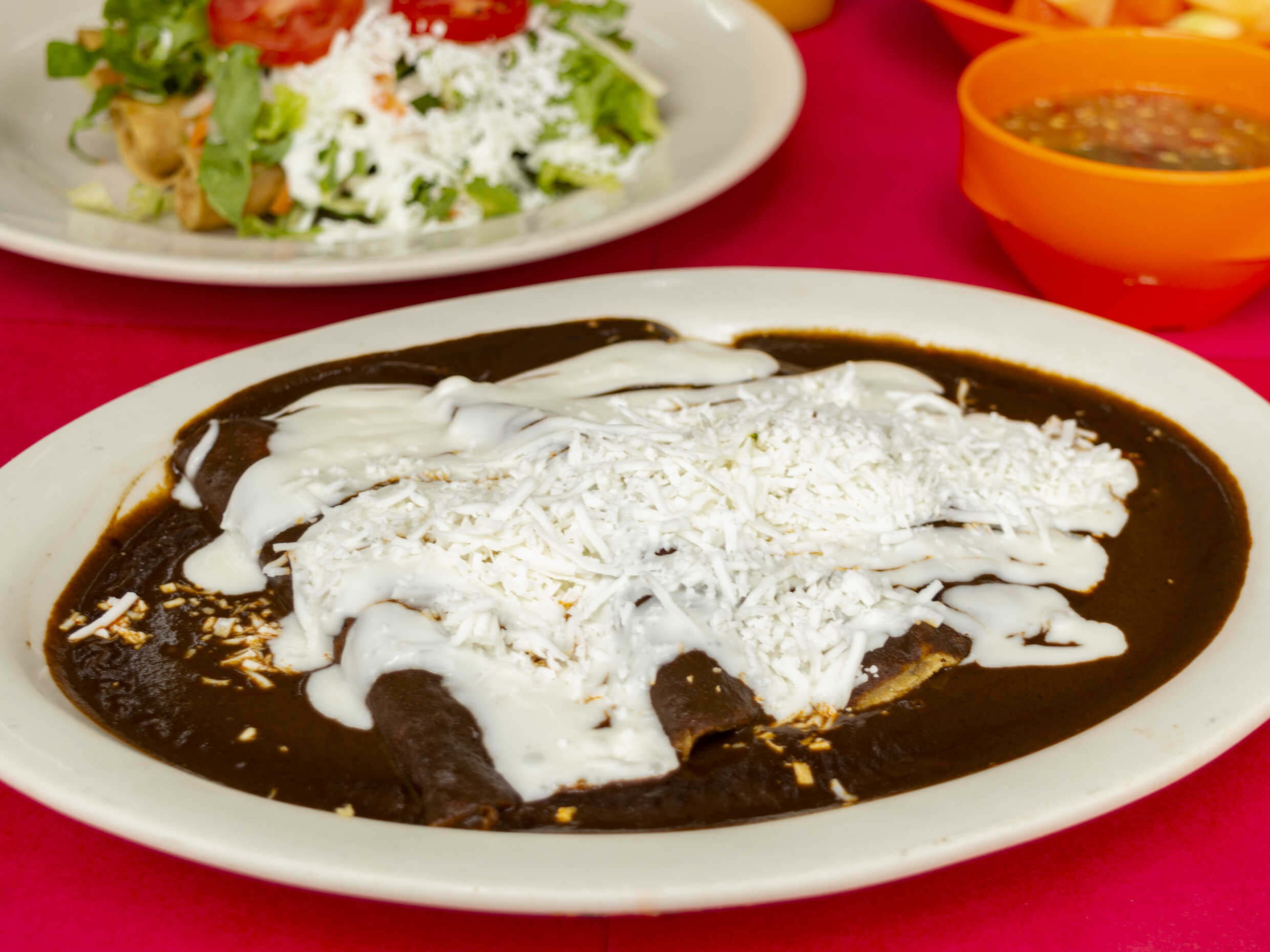 Enchiladas de Mole Poblano Comida Completa
