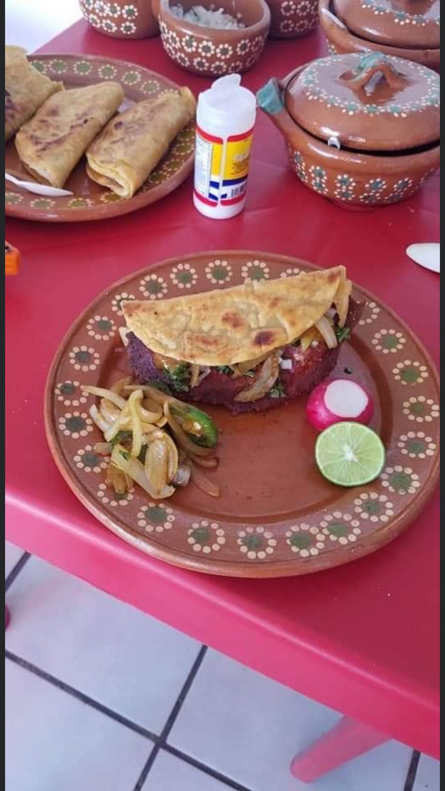 Taco con costra de queso
