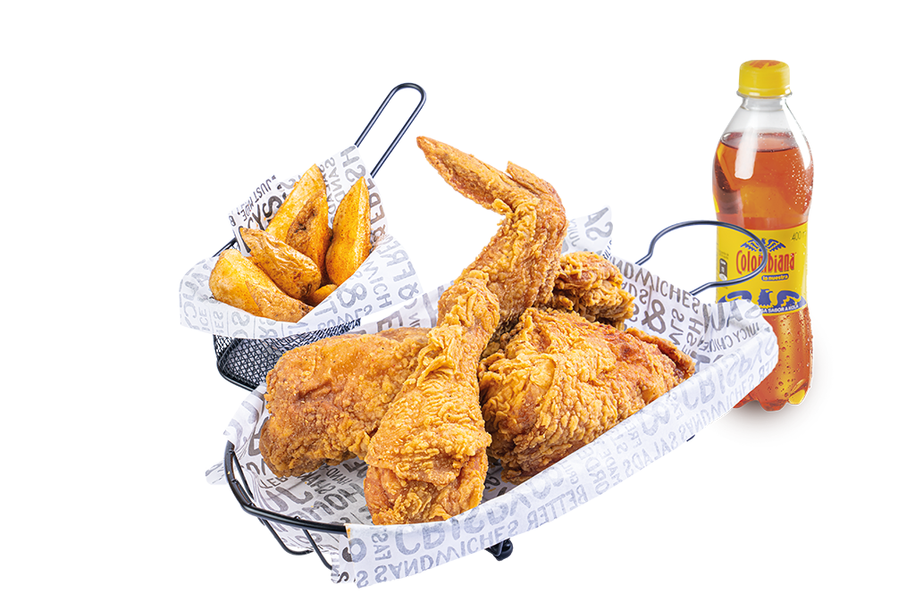 Combo Medio Pollo Apanado.