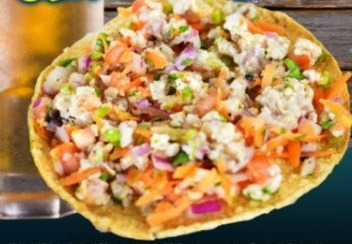 Tostada de Ceviche de Pescado