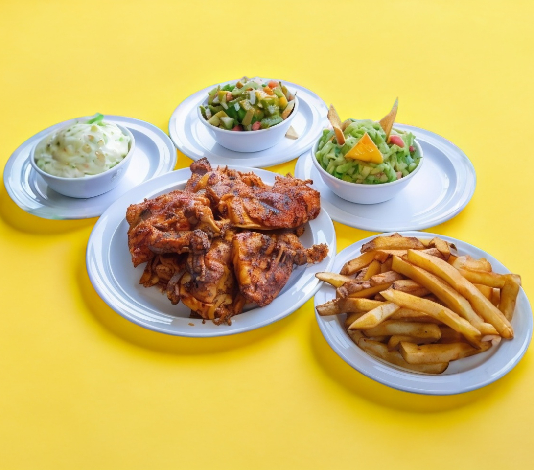 Pollo con Papas Fritas Ó Soda+Papas Fritas Gdes