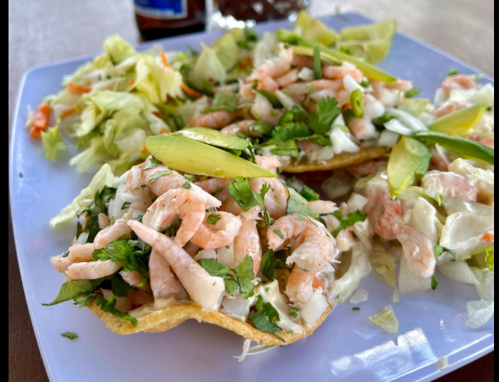Combo - 3 Tostadas de Camarón + Coca Cola 600 Ml
