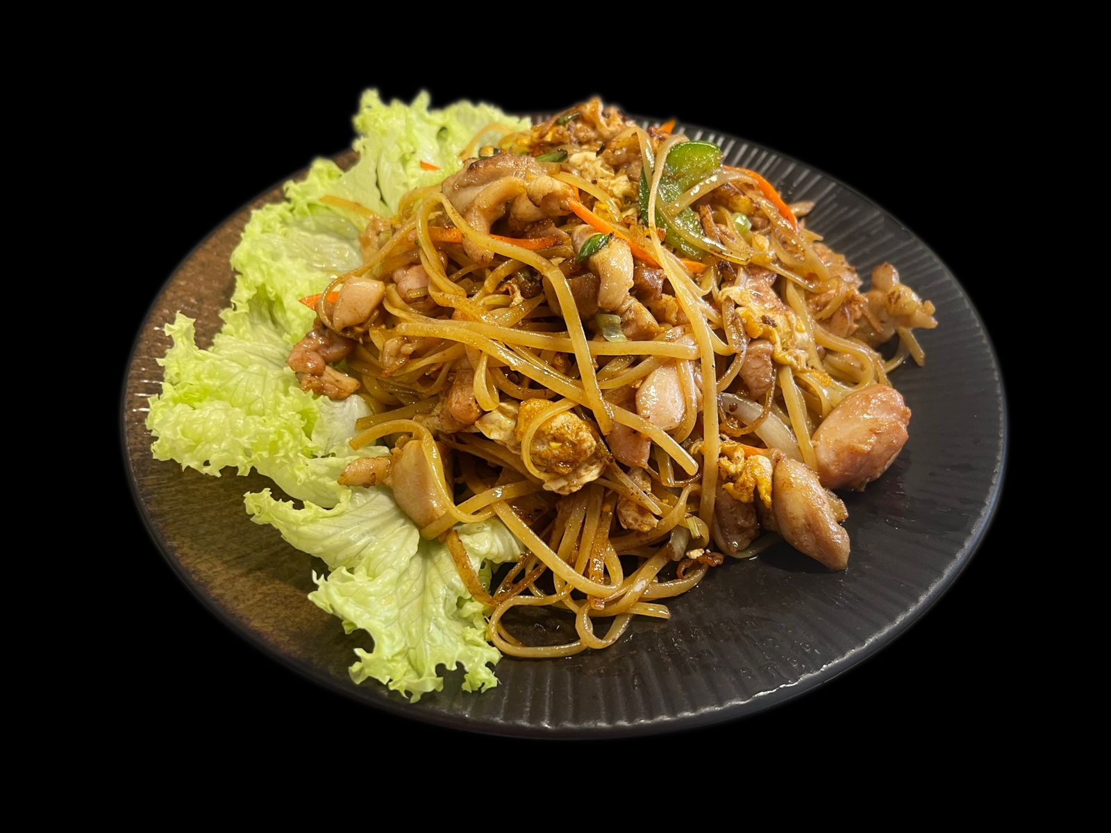 Fideos Fritos con Pollo Desmenuzado