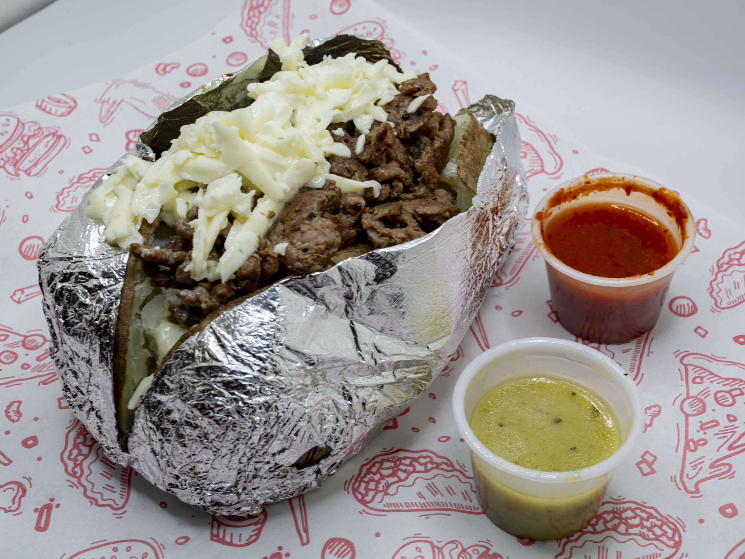 Papa con Bistec.