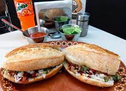 Torta de suadero con Queso