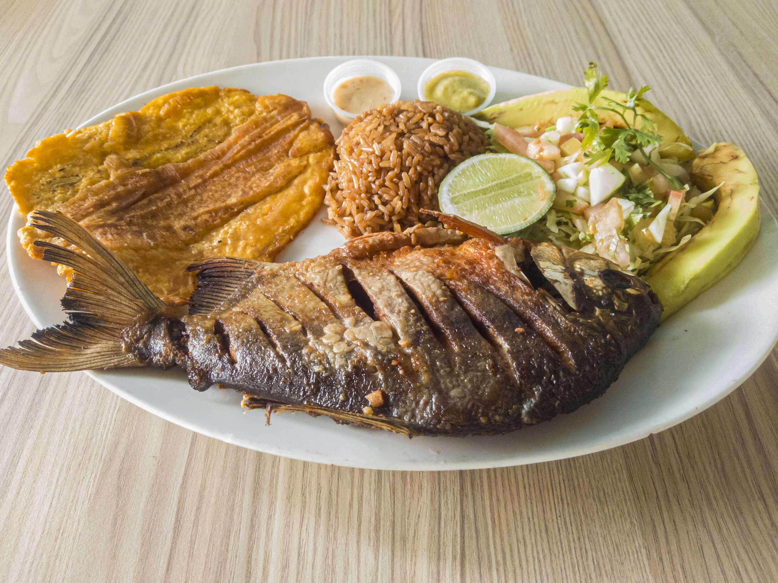 Bandeja con Cachama Frita + Limonada