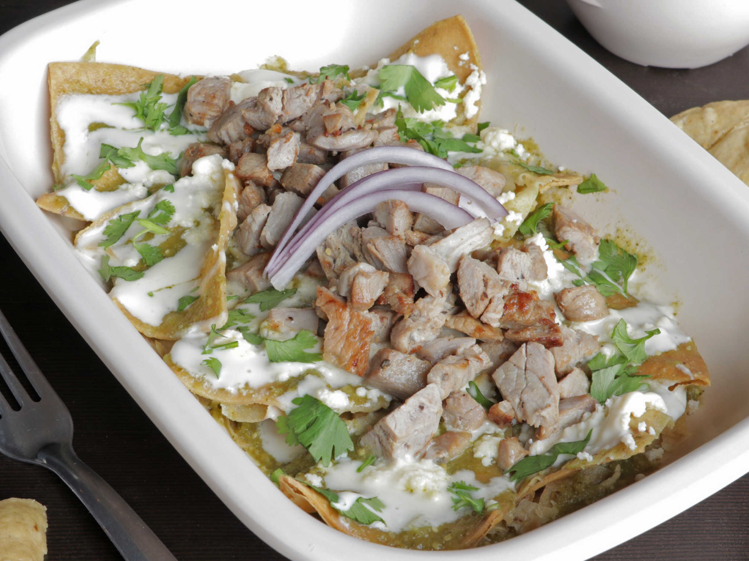 Chilaquiles con Proteina