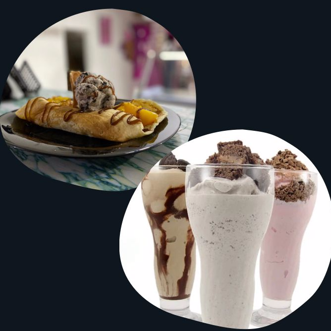 Crepe Frutos Amarillos & Malteada Especial