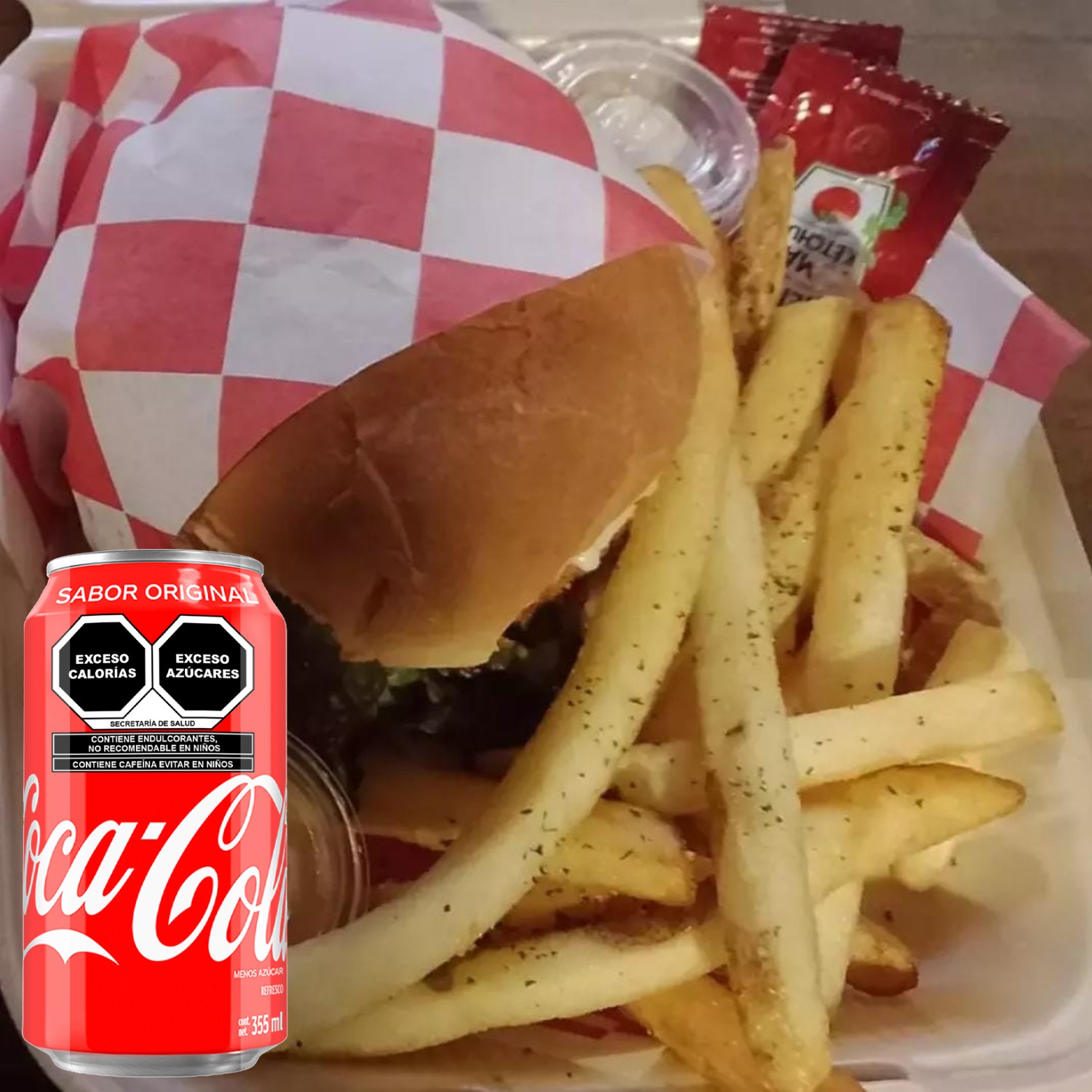 Combo-Coca Cola Hamburguesa + Coca Cola 400ml