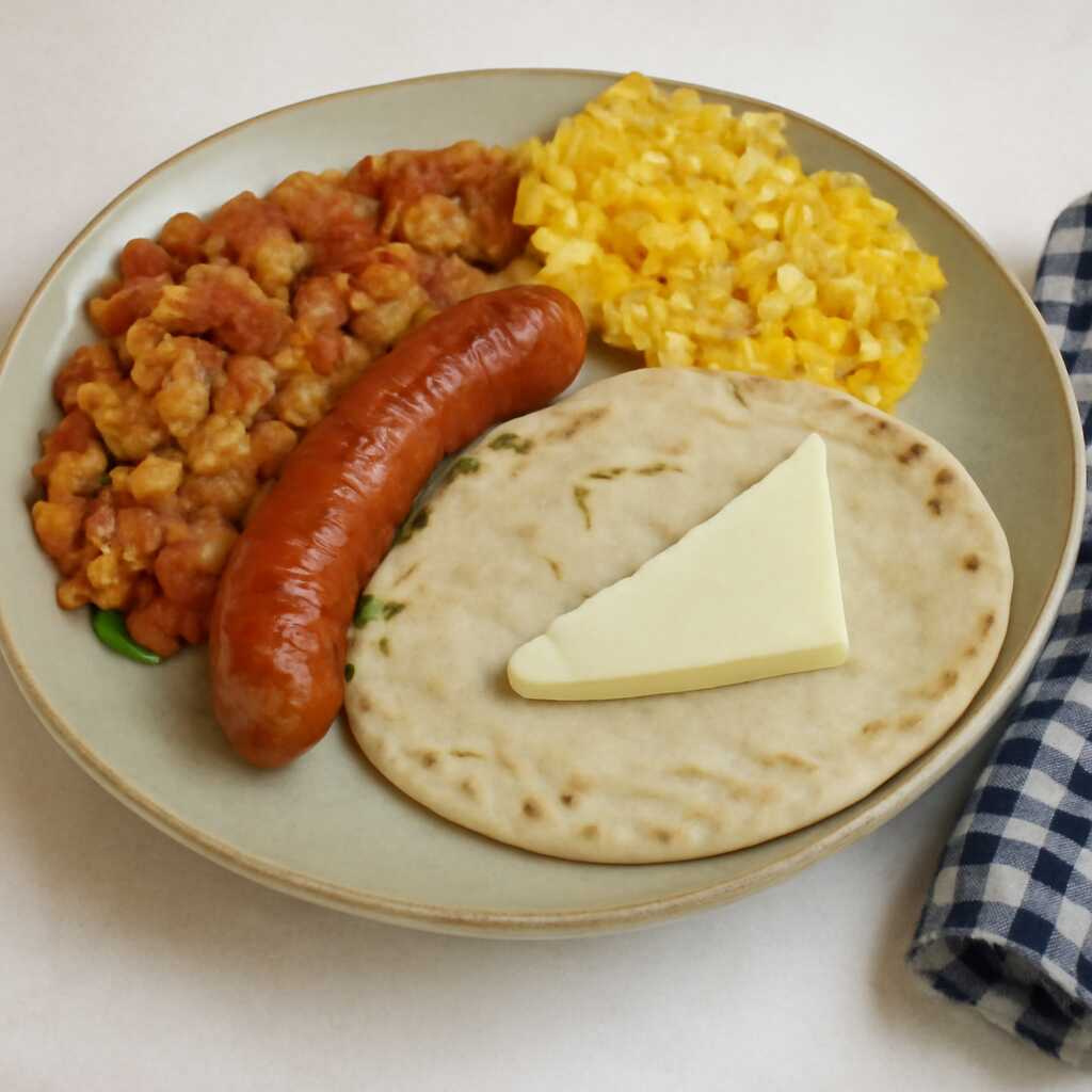 Calentado con Chorizo