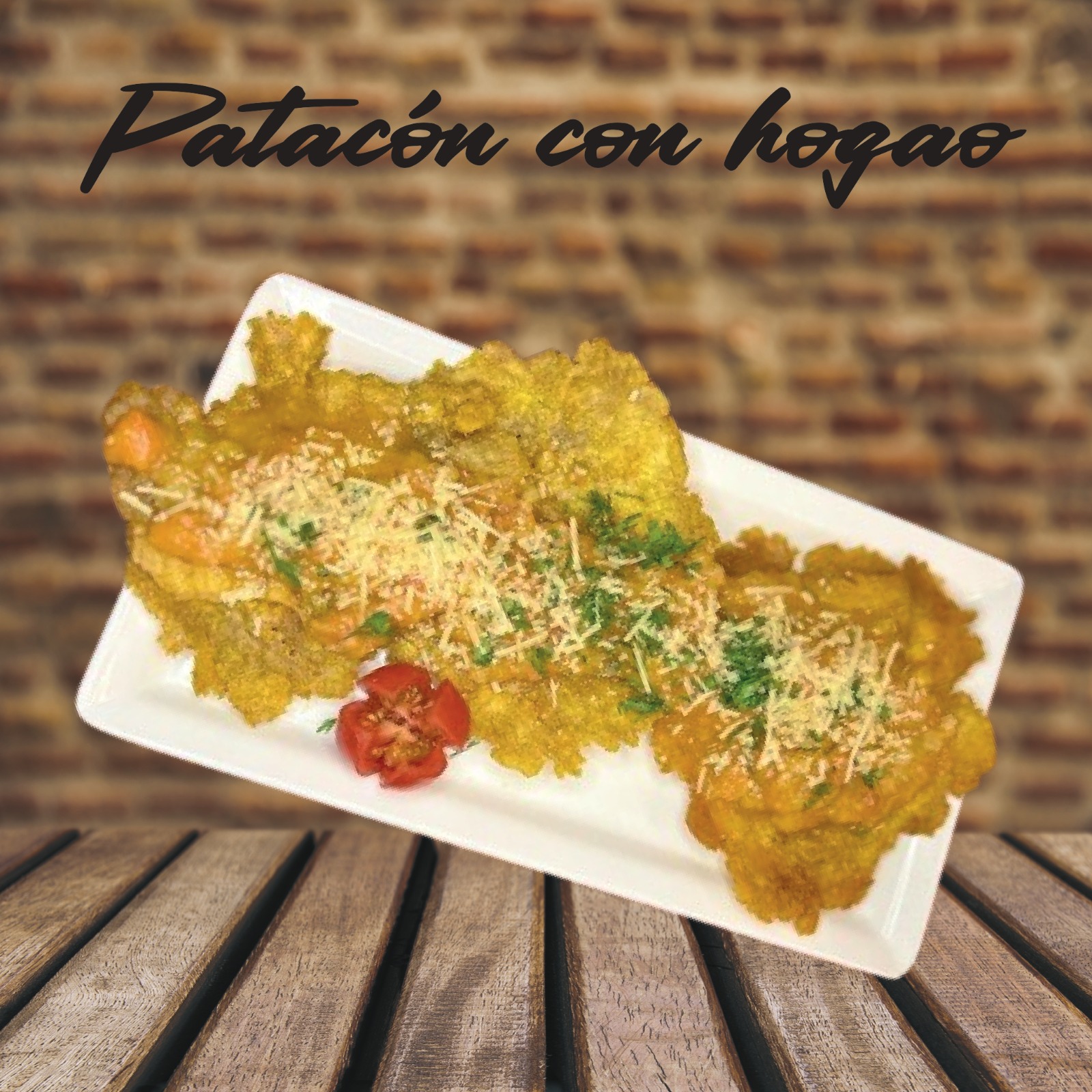 Patacón con Hogao