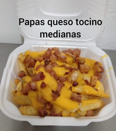 Papas queso tocino medianas