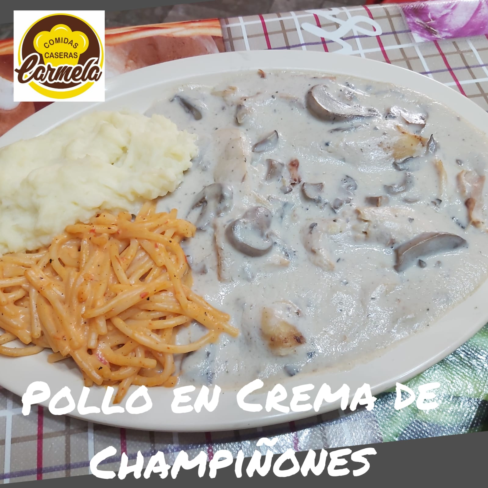 Pollo en Crema de Champiñones