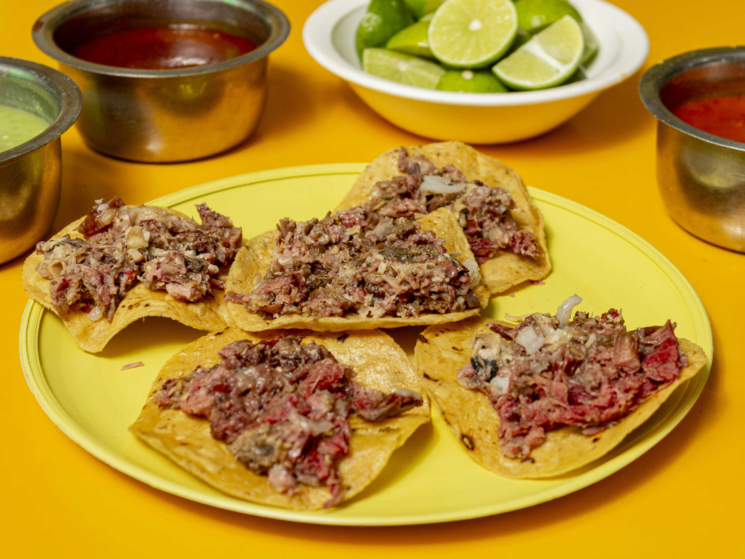 Botana 5 Tostadas de Cabeza con Verdura