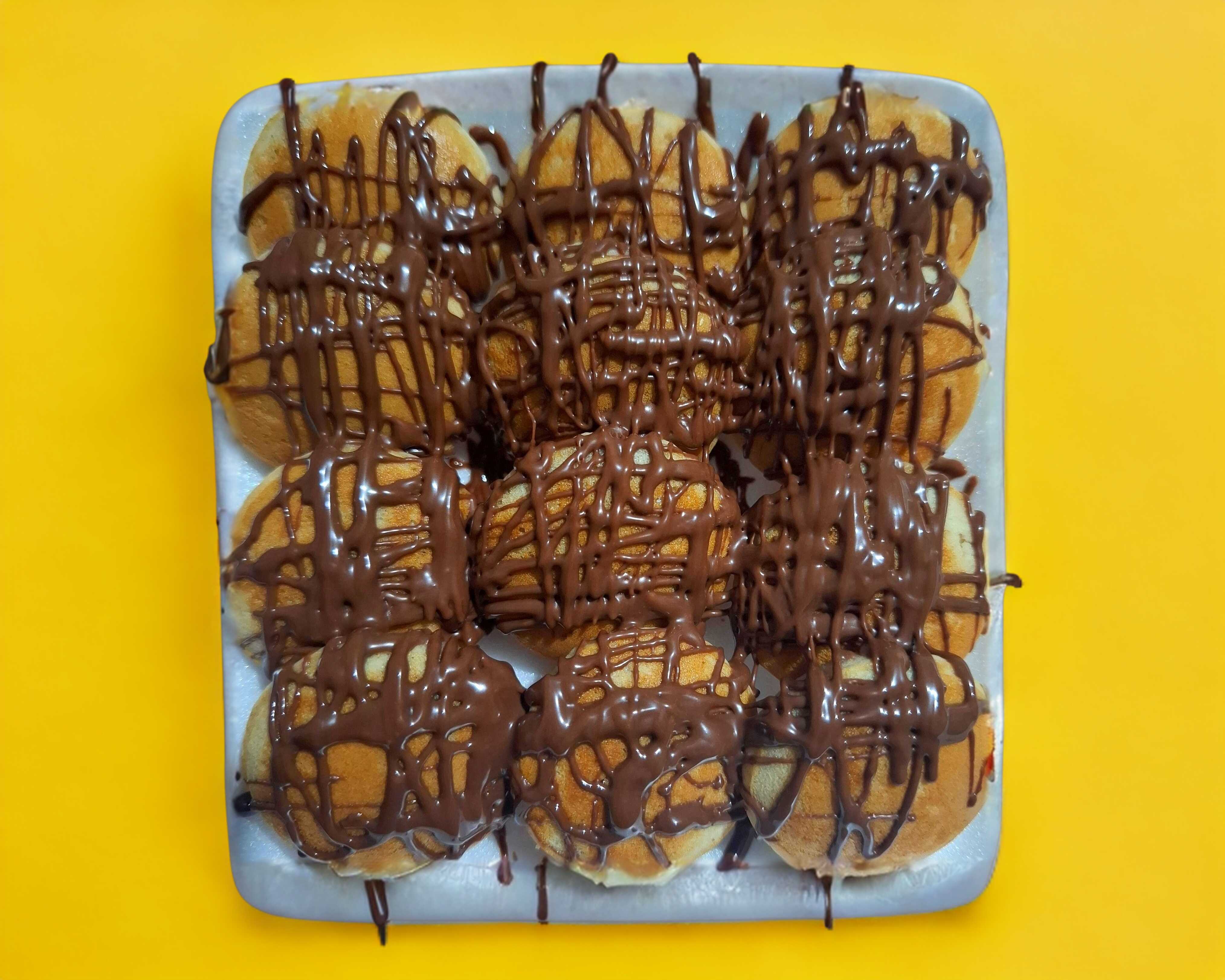 Mini Hotcakes con Mermelada Fresa 12 pzas