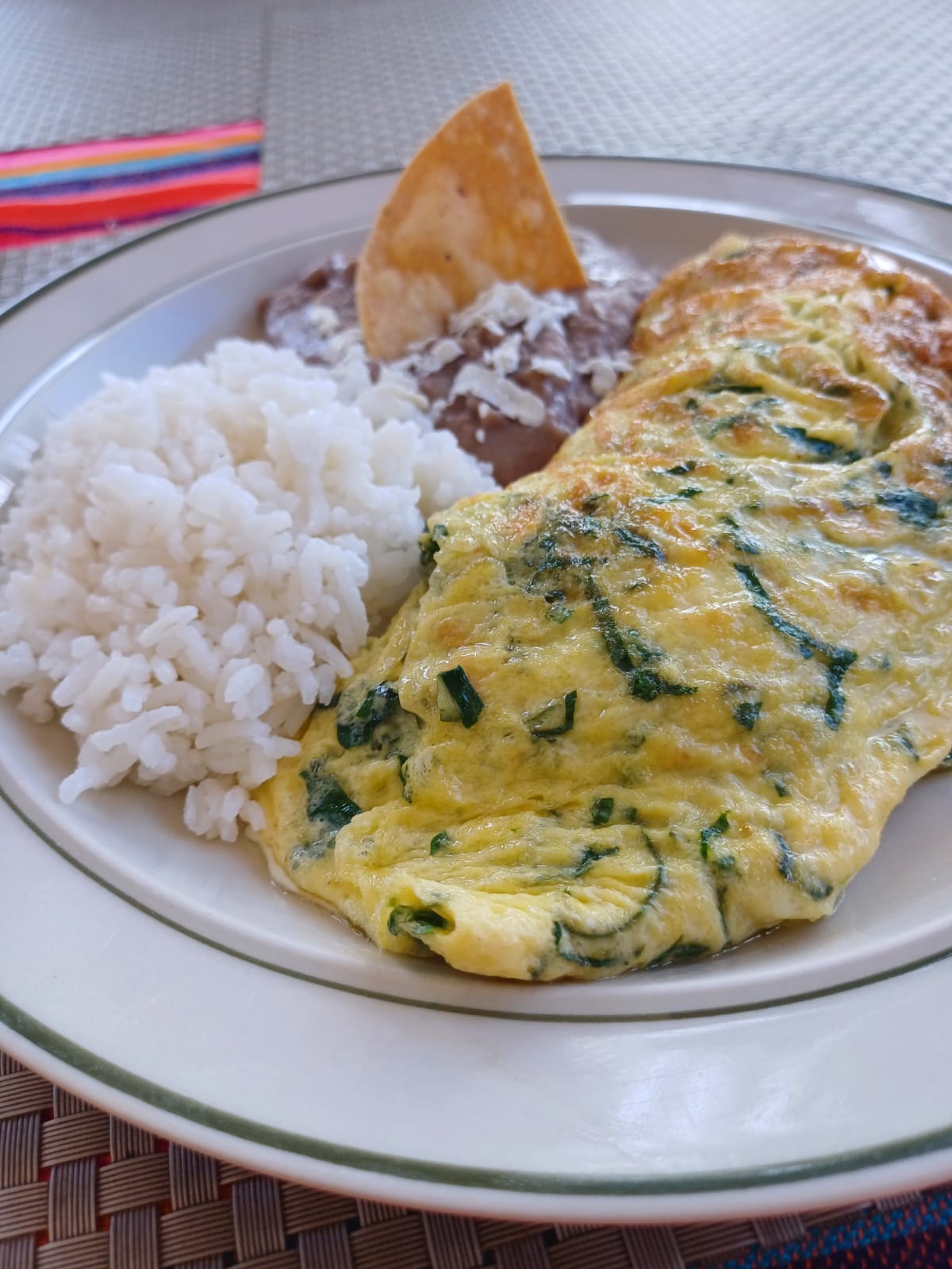 Omelette con Espinaca