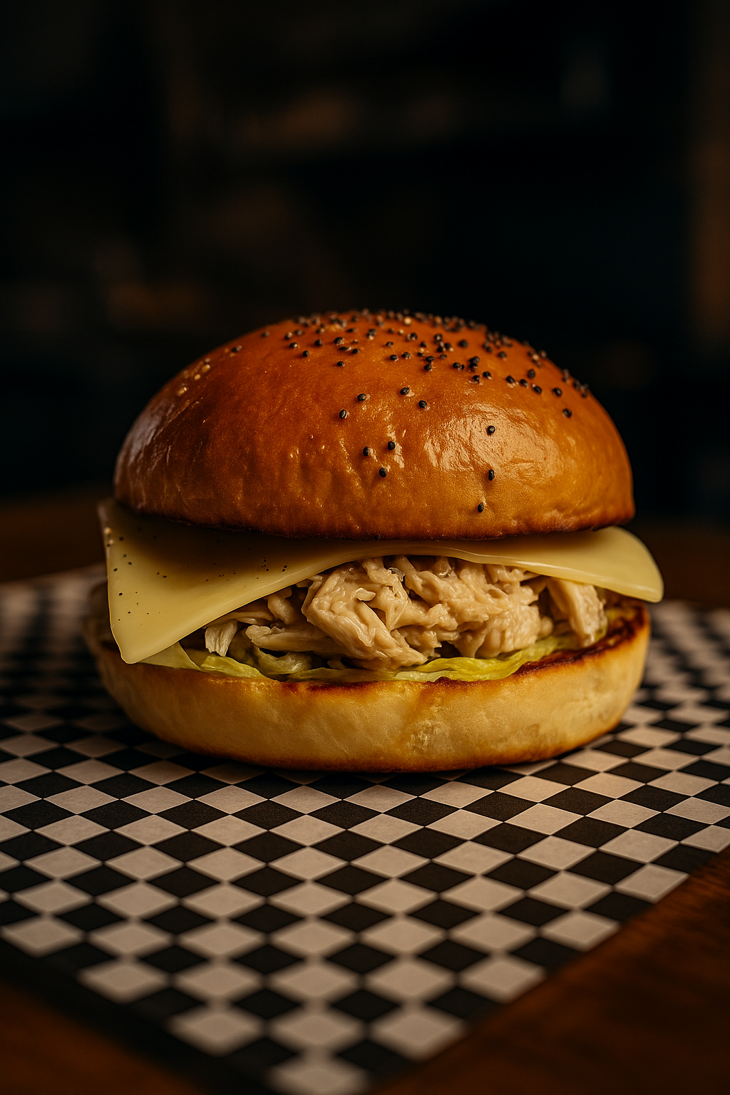 Hamburguesa de Pollo Desmenuzado
