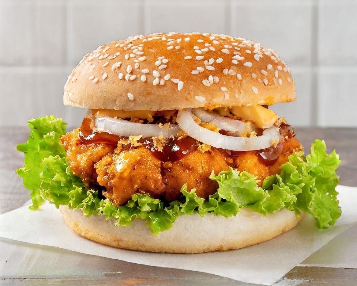 Hamburguesa BBQ Chicken (INCLUYE PAPAS)
