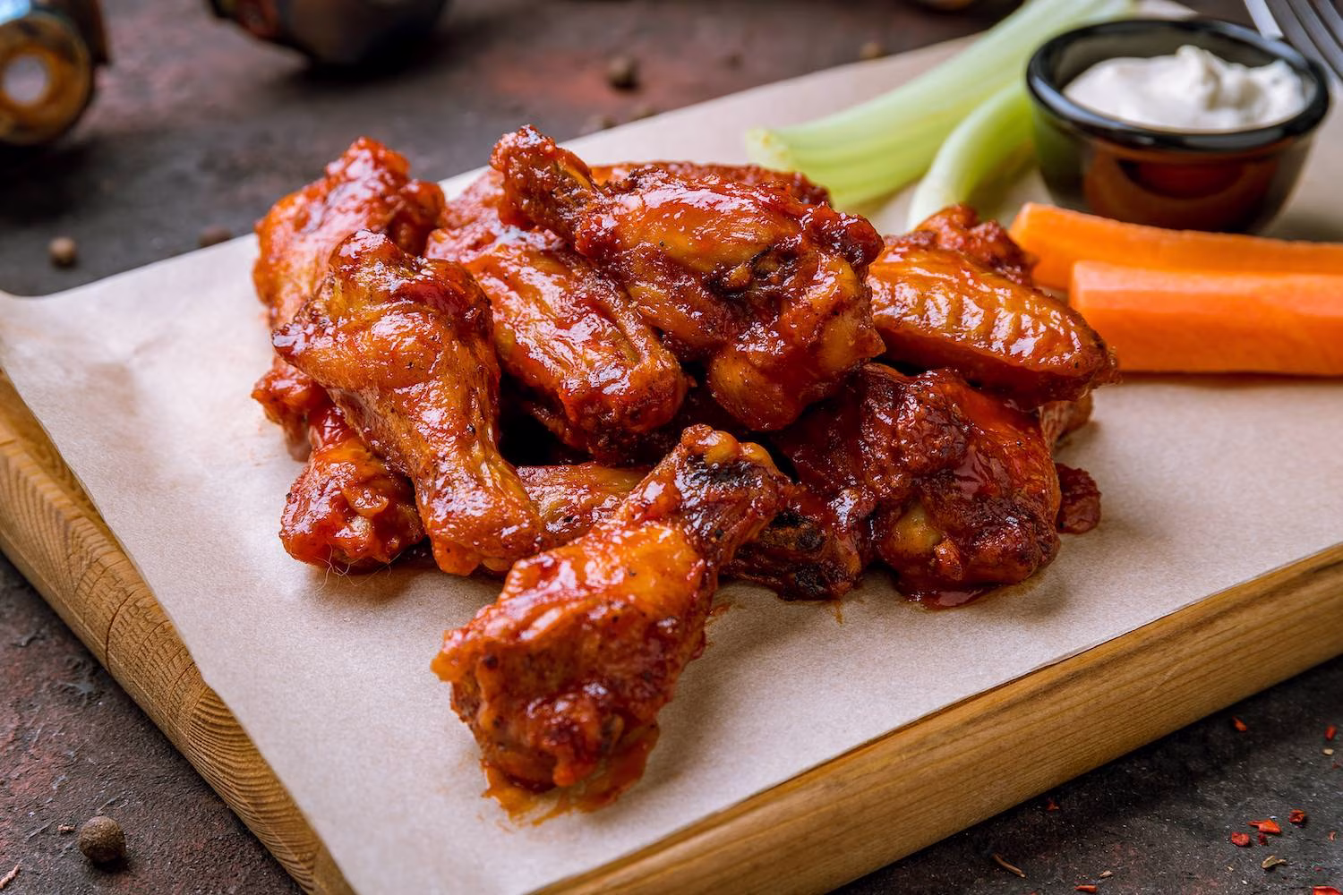 Ricas y Deliciosas Alitas al estilo  BBQ 6pz