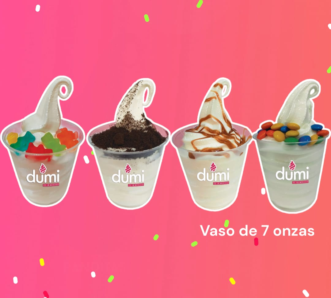 4 sundaes premium sabor vainilla
