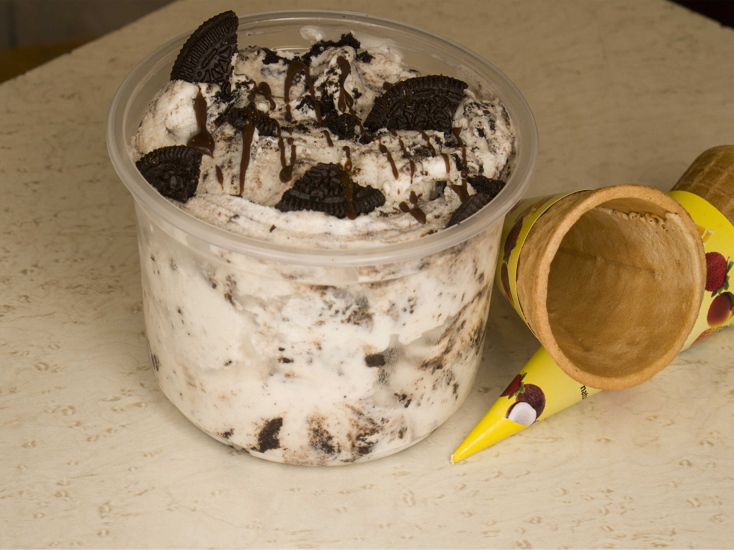 1/2 Litro Helado de Galleta Oreo