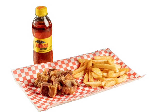 (Combo Chich) Chicharron 200gr + Papas + Bebida