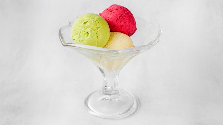 Vaso 3 sabores de helado