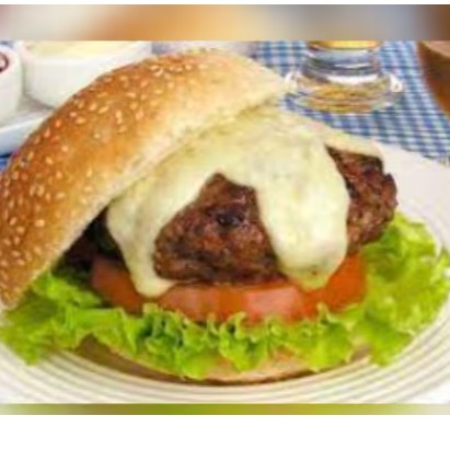 Pão Tostado,Carne,Queijo,Alface,Tomate