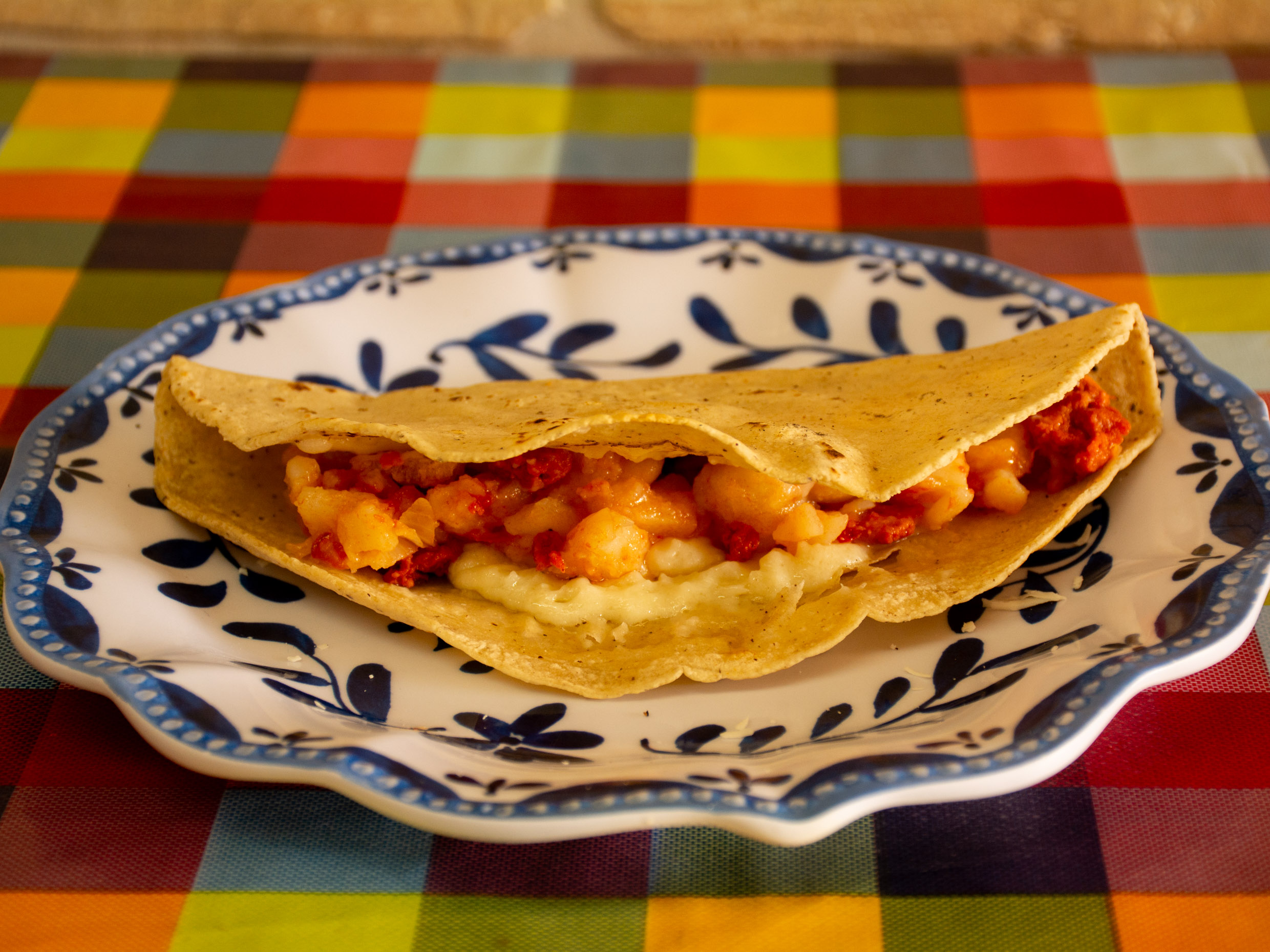 Quesadilla de Maíz de Chorizo