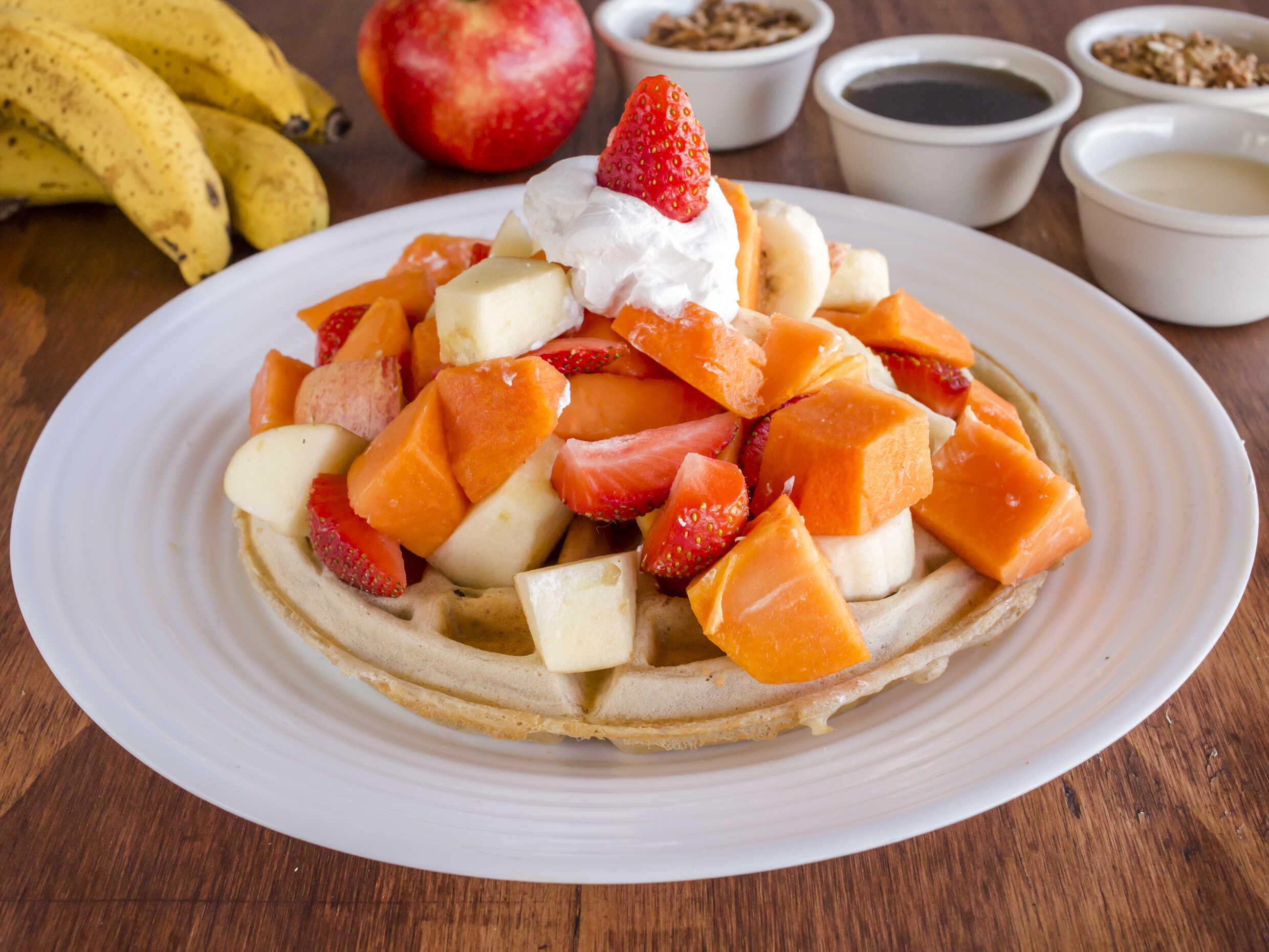 Waffles con Frutas