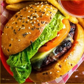 Kamy Burger Regular con Papas