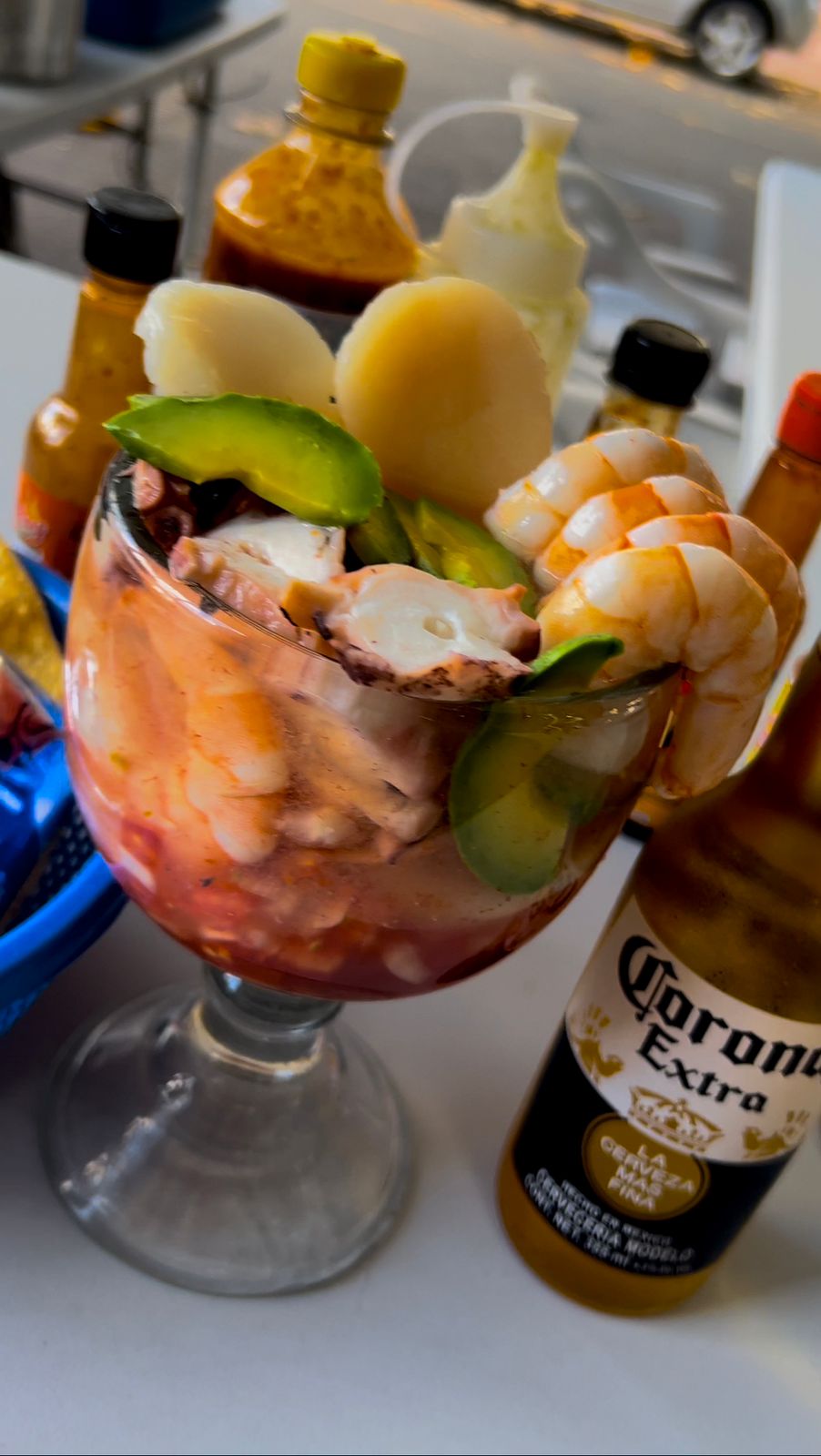 COCTEL EN COPA  DE PULPO