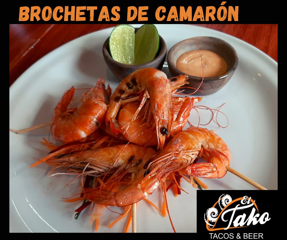 Brochetas de Camarón