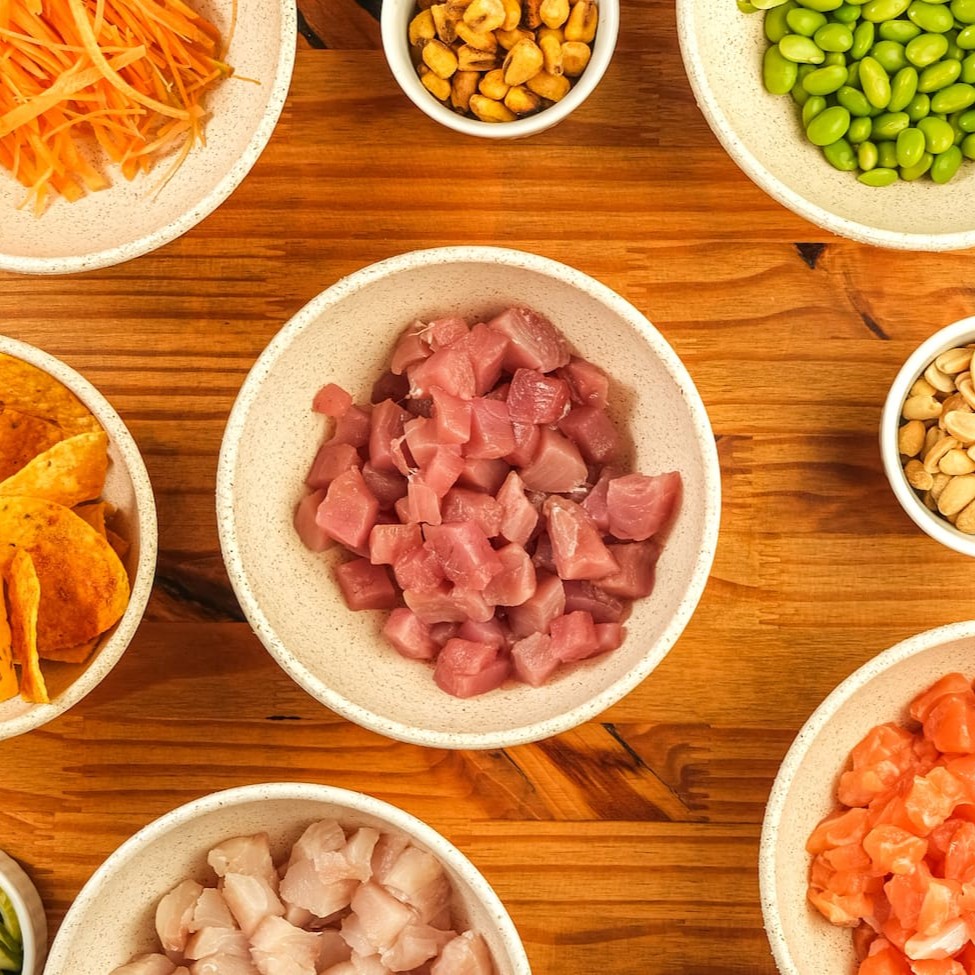 Ingredientes a sua escolha para montar o Koapoke perfeito para você!