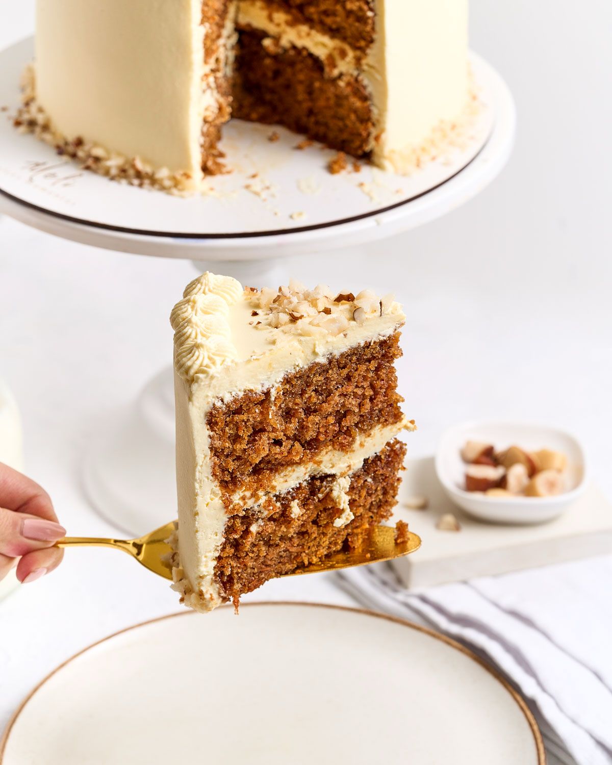Torta de zanahoria porción