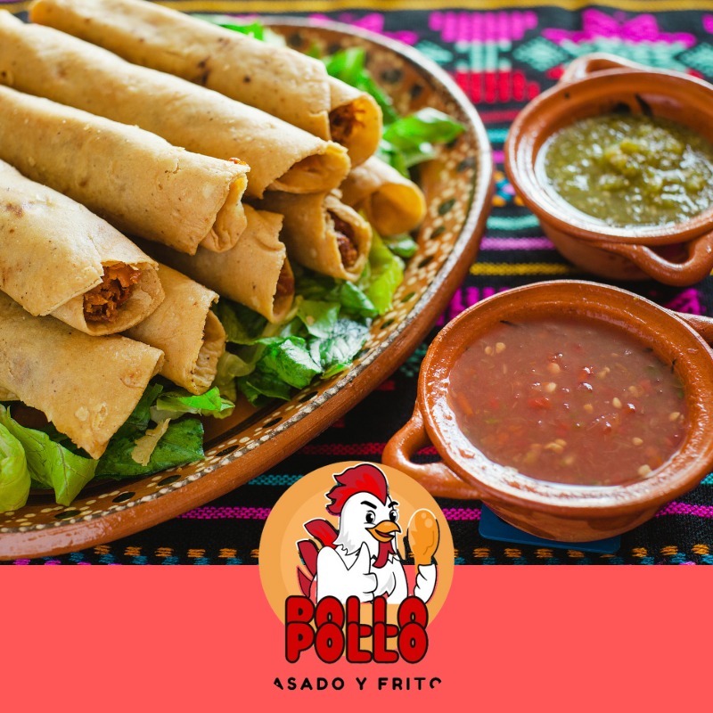 Tacos Dorados de Papa Orden de 6 Piezas