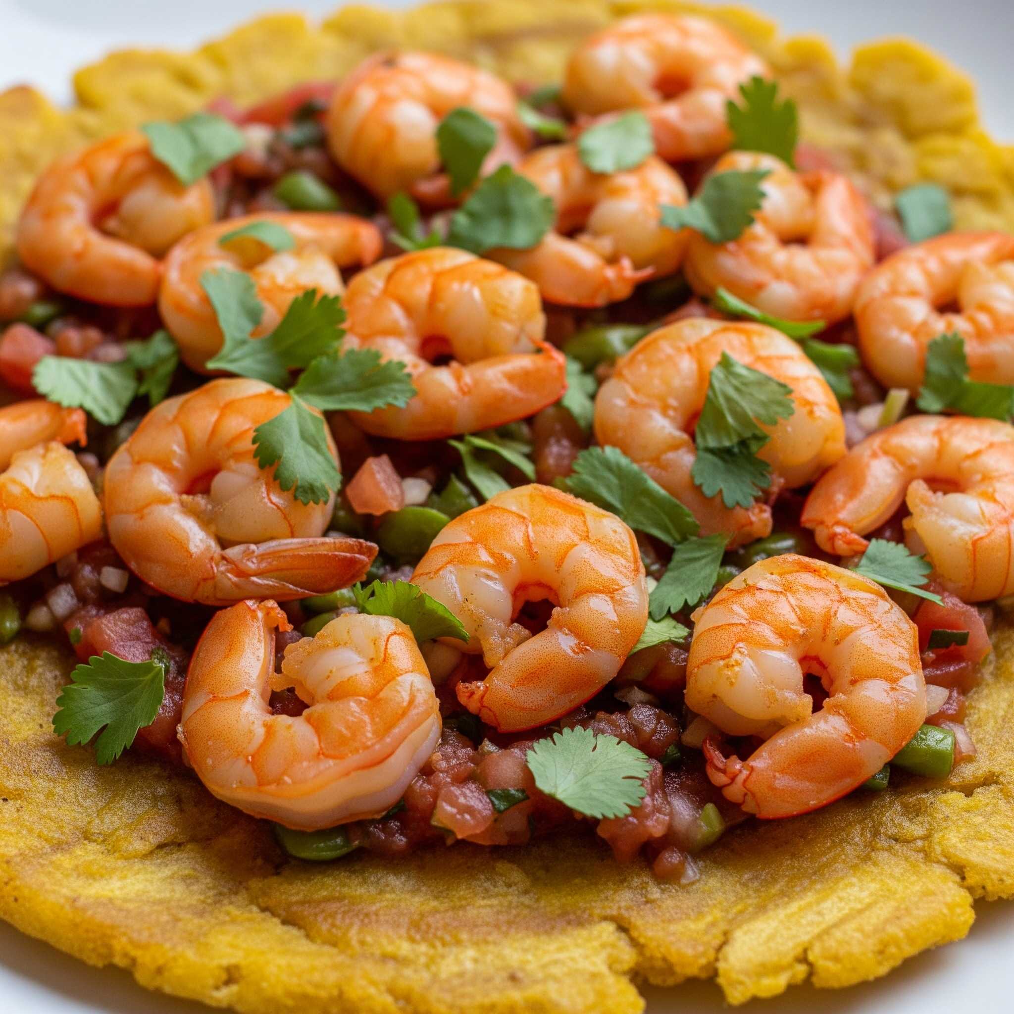 Tostada con Camarones Sudados 4 uds