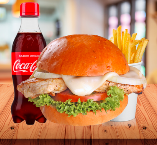 Hamburguesa Pollo Pechuga Combo
