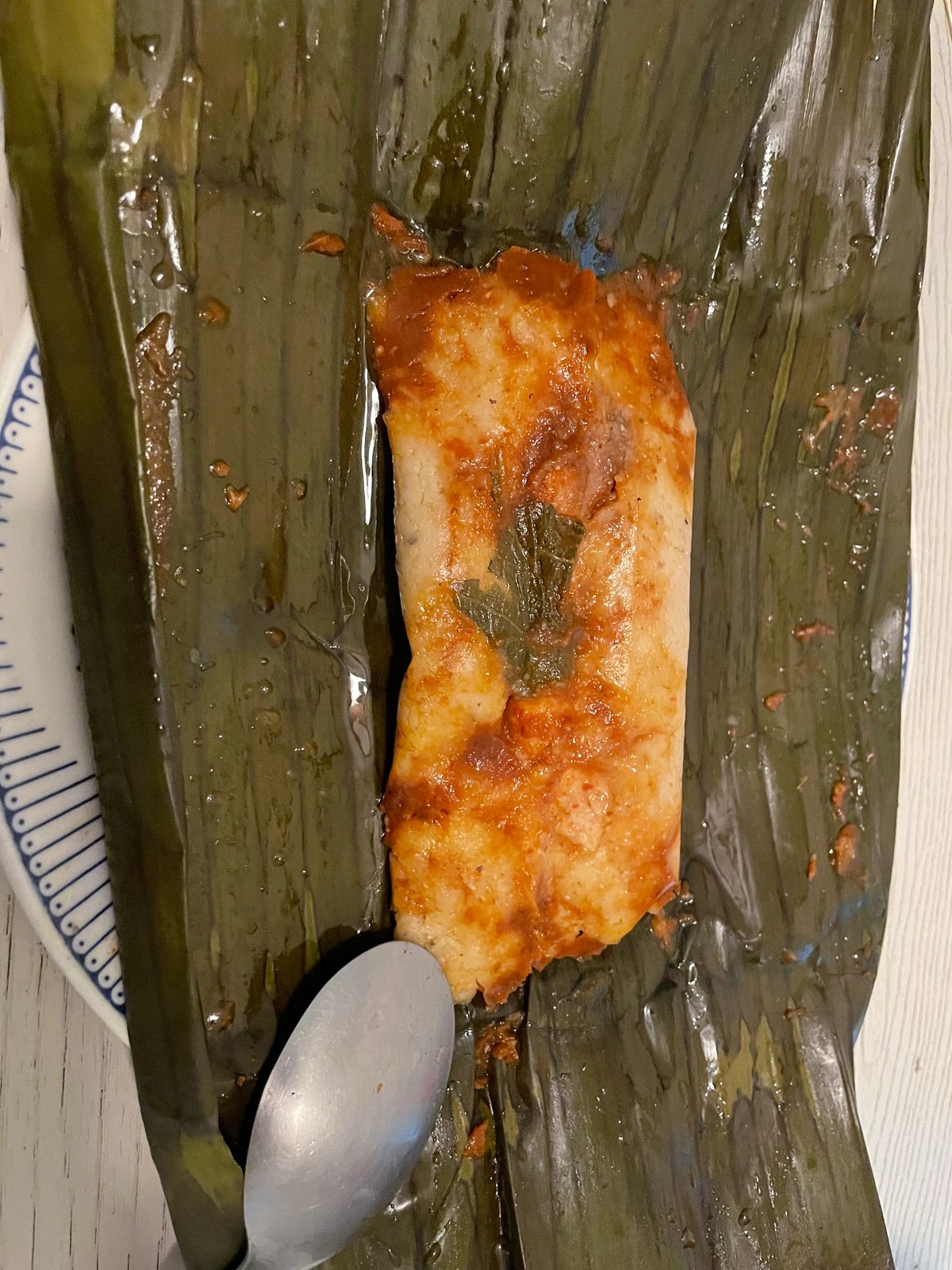 Tamal Ranchero Pollo en Salsa Roja