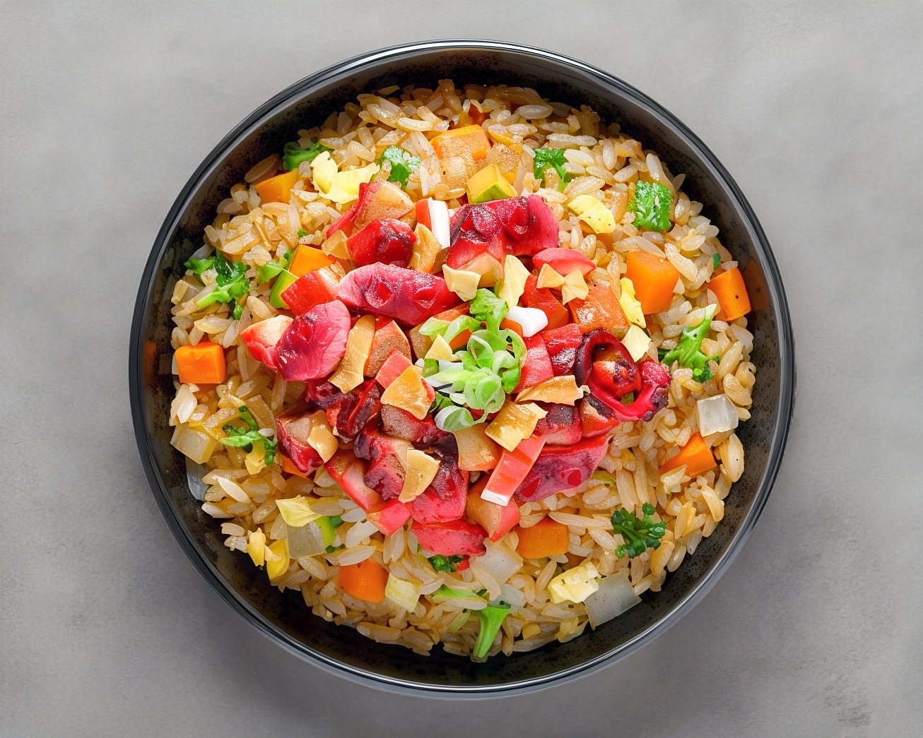 YAKIMESHI PULPO Y CANGREJO